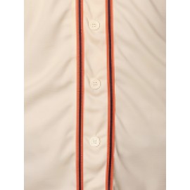 51 Baseball Jersey Sewn With High-quality Shirt, Durable And Comfortable Short Sleeved Sports Shirt, Beige S-3XL