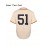 51 Baseball Jersey Sewn With High-quality Shirt, Durable And Comfortable Short Sleeved Sports Shirt, Beige S-3XL