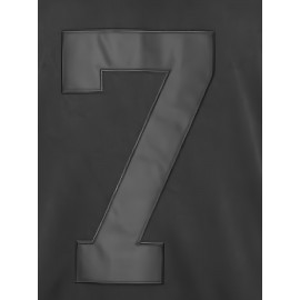 Men's #7 Embroidered Football Jersey - Breathable V-Neck Casual Sports Shirt for Outdoor Activities & Parties, Sizes S-XXXL, Black