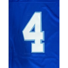 Men's #4 Blue American Football Jersey - V-Neck, 