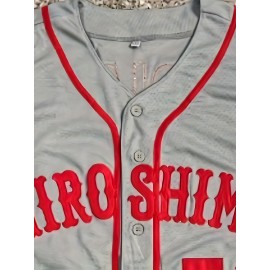 Men'S # 74 Baseball Jersey Sweatshirt Breathable V-neck Knitted Embroidered Polyester Sweatshirt