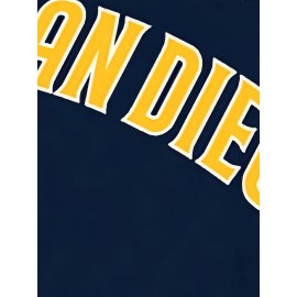 Men's Baseball Sweatshirt #13 Deep Blue V-Neck Polyester Letter Graphic Pullover, Loose Fit for Casual, Team Sports, Outdoor, and Casual Attire, Sizes S-3XL