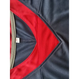 Men'S Blue #7 Rugby Shirt, Breathable V-Neck Short Sleeve Training Top, Classic Embroidered American Football Jersey, Polyester Knit, Sports Casual, Running, Training, Hiking, Outdoor, Party, Loose Fit, Adult & Youth Unisex