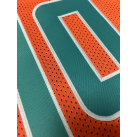 Men'S Orange #10 Polyester Rugby Shirt, Breathable V-Neck Short Sleeve Training Top, Classic Embroidered American Football Jersey, Sports Casual Wear for Adults, Teens, and All Genders