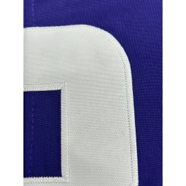 Polyester #18 Sports Jersey for Men - V-Neck, Embroidered, Slight Stretch Knit Fabric, All Seasons Casual & Outdoor Athletic Top for Running, Training, Hiking - Loose Fit Adult & Teen Shirt