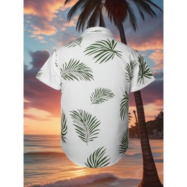 Men's Breathable Floral Print Baseball Shirt - Casual & Sporty, Regular Fit with Pockets, Perfect for Weekends, Vacations & Casual Attire, Sizes S-3XL