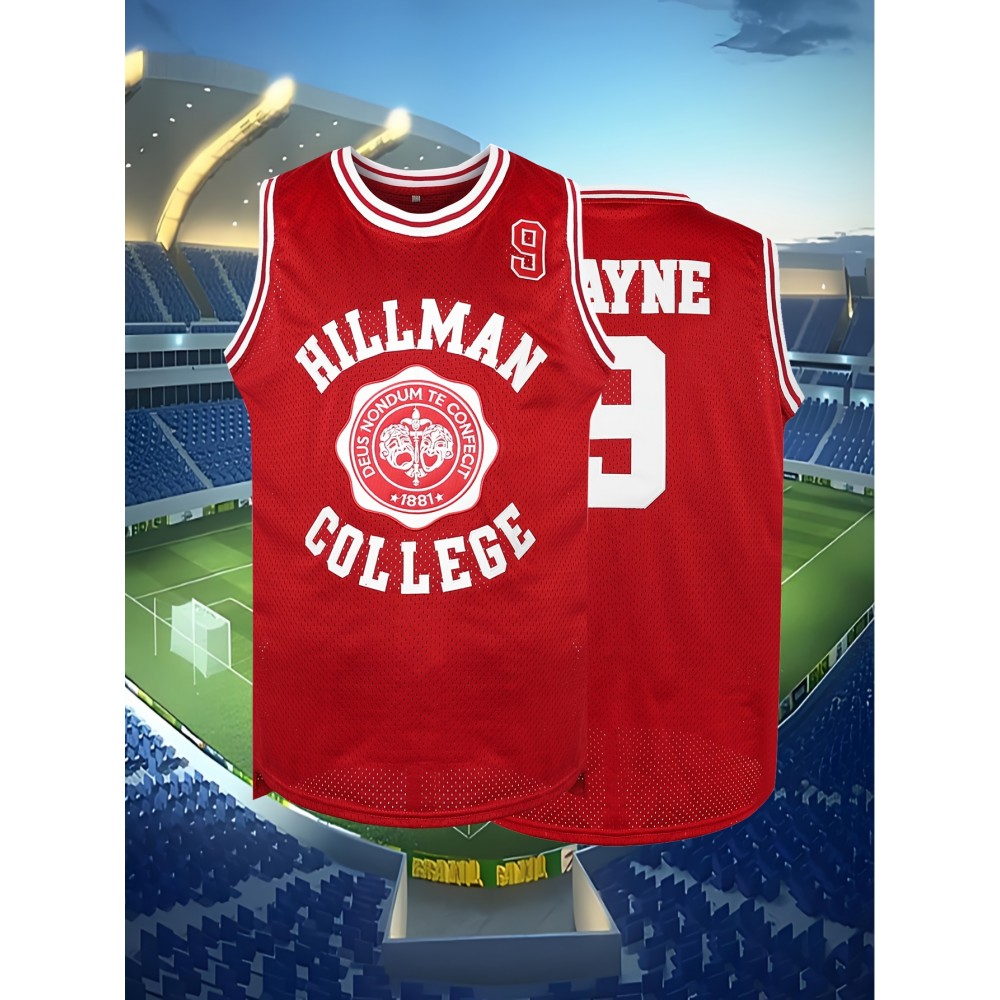 Men'S American Basketball Sweatshirt # 9 Round Neck Knitted Embroidered Polyester Micro Elastic Loose Fabric S-3XL