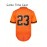 Men'S Baseball Uniform 23 Orange Shirt Breathable Striped Men'S Baseball Uniform Activity V-neck Short Sleeved Training Uniform S-3XL