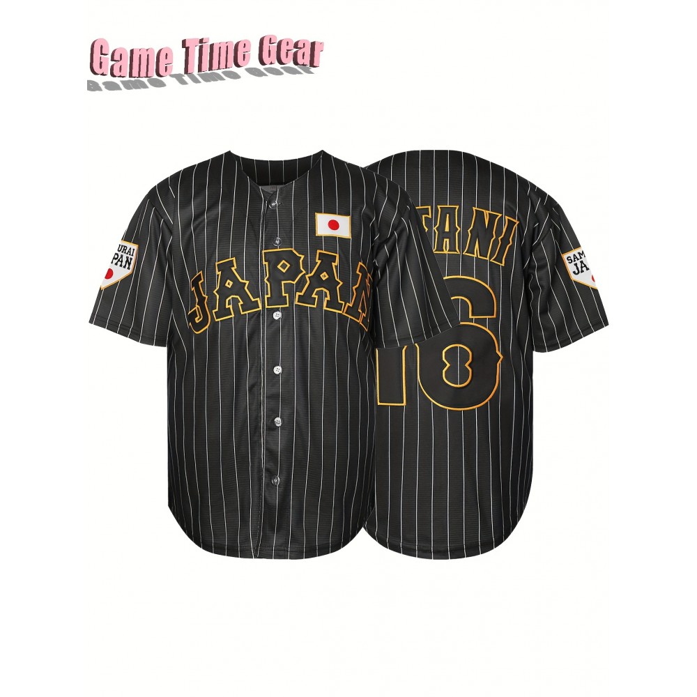 Men'S # 16 Embroidered Black Baseball Jacket V-neck Elastic Fit Suitable For Leisure And Sports Outdoor Activities Size S-3XL